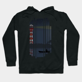 Lighthouse with a fisherman Hoodie